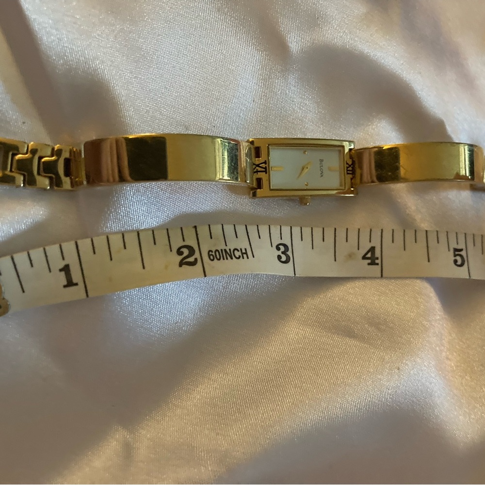 Bulova Gold Rectangular Watch - Picture 5 of 7
